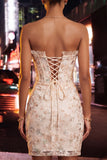 Green Sweetheart Ruffled Corset Bodycon Ruched Lace Up Back Homecoming Dress