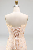 Green Sweetheart Ruffled Corset Bodycon Ruched Lace Up Back Homecoming Dress