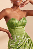 Light Yellow Bodycon Sweetheart Ruched Sequins Lace Up Back Homecoming Dress with Sash