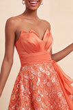 Sky Blue A-Line Sweetheart Sequins Lace Up Back Homecoming Dress with Sash