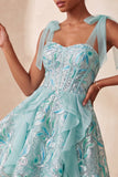 Pink A-Line Corset Bowed Straps Sequins Ruffled Homecoming Dress with Lace Up Back