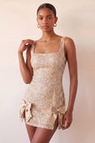 Mint Green Bodycon Square Neck Sequins Lace Up Back Homecoming Dress with Bow