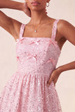 Sky Blue A-Line Square Neck Lace Up Back Sequins Homecoming Dress with Bow
