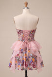 Sage Green Sweetheart Corset A-Line Short Homecoming Dress with Sequins