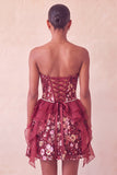 Sage Green Sweetheart Corset A-Line Short Homecoming Dress with Sequins