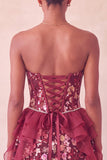 Sage Green Sweetheart Corset A-Line Short Homecoming Dress with Sequins