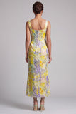 Mermaid Blush Square Neck Beaded Midi Mother Of the Bride Dress