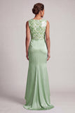Sky Blue Mermaid Sequins Bateau Neck Long Mother Of the Bride Dress