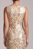 Sparkly Green Mermaid Asymmetrical Round Neck Midi Mother Of the Bride Dress with Sequins