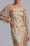 Watermelon Mermaid Asymmetrical Sequins Mother Of the Bride Dress with Ruffles