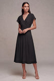 A-Line Chiffon V-Neck Little White Dress
