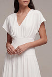 A-Line Chiffon V-Neck Little White Dress