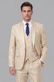 Black Shawl Lapel 3 Piece One Button Men's Prom Suits
