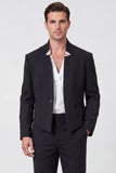 Black 2 Piece One Button Men's Prom Suits