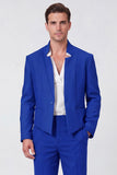 Black 2 Piece One Button Men's Prom Suits