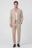 Black 2 Piece One Button Men's Prom Suits