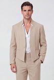 Black 2 Piece One Button Men's Prom Suits