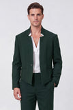 Black 2 Piece One Button Men's Prom Suits