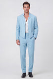 Black 2 Piece One Button Men's Prom Suits