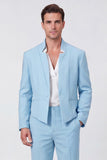 Black 2 Piece One Button Men's Prom Suits