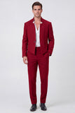 Black 2 Piece One Button Men's Prom Suits