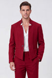 Black 2 Piece One Button Men's Prom Suits