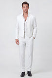 Black 2 Piece One Button Men's Prom Suits