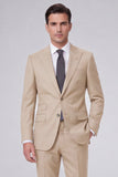 Dark Navy 2 Piece Peak Lapel One Button Men's Prom Suits
