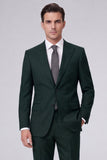 Dark Navy 2 Piece Peak Lapel One Button Men's Prom Suits
