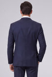 Dark Navy 2 Piece Peak Lapel One Button Men's Prom Suits