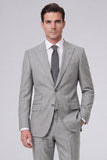 Dark Navy 2 Piece Peak Lapel One Button Men's Prom Suits