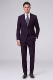Dark Navy 2 Piece Peak Lapel One Button Men's Prom Suits