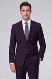 Dark Navy 2 Piece Peak Lapel One Button Men's Prom Suits
