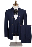 Beige Flower 3 Piece One Button Jacquard Men's Prom Suits