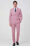2 Piece Black Notch Lapel Double Breasted Men's Prom Suits