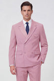 2 Piece Black Notch Lapel Double Breasted Men's Prom Suits