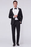 Peak Lapel Red 2 Piece One Button Men's Prom Suits