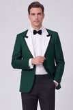 Peak Lapel Red 2 Piece One Button Men's Prom Suits