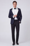 Peak Lapel Red 2 Piece One Button Men's Prom Suits