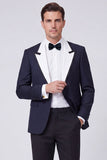 Peak Lapel Red 2 Piece One Button Men's Prom Suits