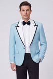Peak Lapel Red 2 Piece One Button Men's Prom Suits