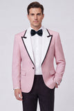 Peak Lapel Red 2 Piece One Button Men's Prom Suits