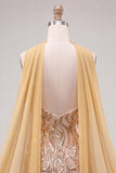 Gold Strapless Sequins Bodycon Short Homecoming Dress with Slit