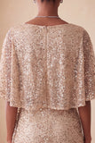 Sparkly Pink Bodycon Round Neck Sequins Ruched Short Homecoming Dress with Sash