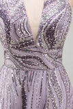 A-Line Lilac Halter Neck Backless Short Homecoming Dress with Sequins