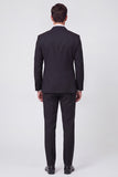 Shawl Lapel 2 Piece Black Double Breasted Beaded Men's Prom Suits