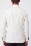 Notch Lapel White Single Breasted Men's Blazer Jacket