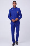 Dark Navy 2 Piece Single Breasted Men's Prom Suits