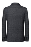 Navy Notch Lapel Single Breasted Men's Prom Blazer Jacket