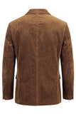 Notch Lapel Brown Single Breasted Men's Prom Blazer
